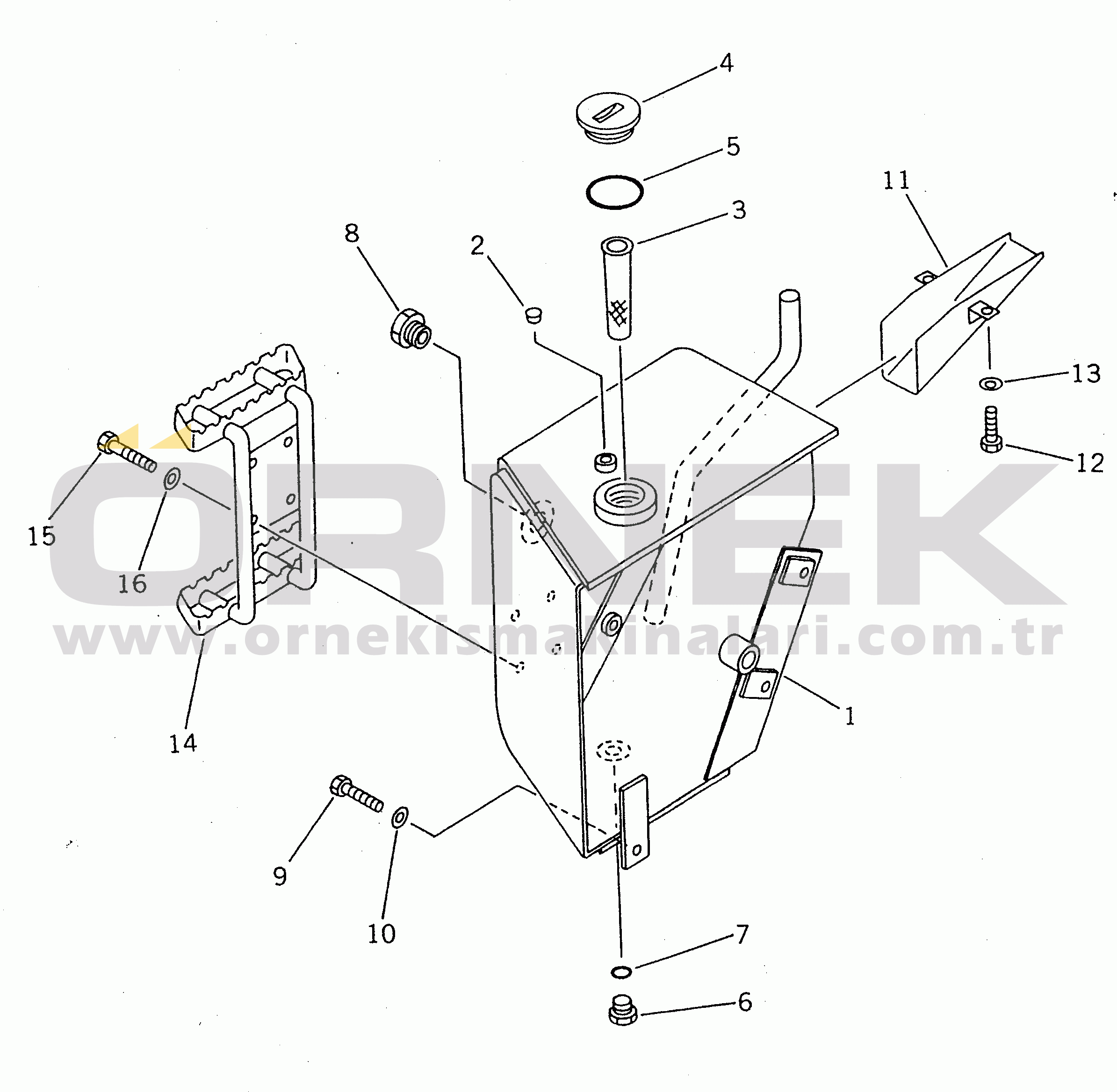Komatsu WA30-3 S/N 9001-UP HYDRAULIC TANK AND STEP