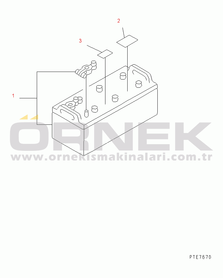 Komatsu WA300L-3 S/N 53001-UP (For North America) BATTERY