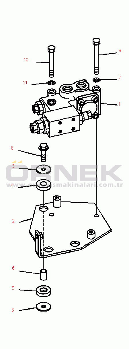 Komatsu WA320-6 S/N A35001-UP H4200-20A1 CUT-OFF VALVE MOUNTING
