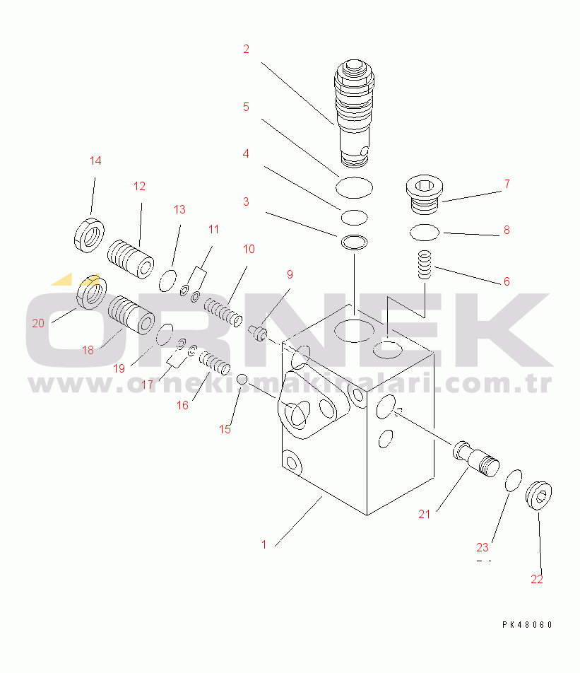 Komatsu WA320-3 S/N 50001-52999 (Yurtdışı Versiyonu) ACCUMULATOR CHARGE VALVE(#50001-)