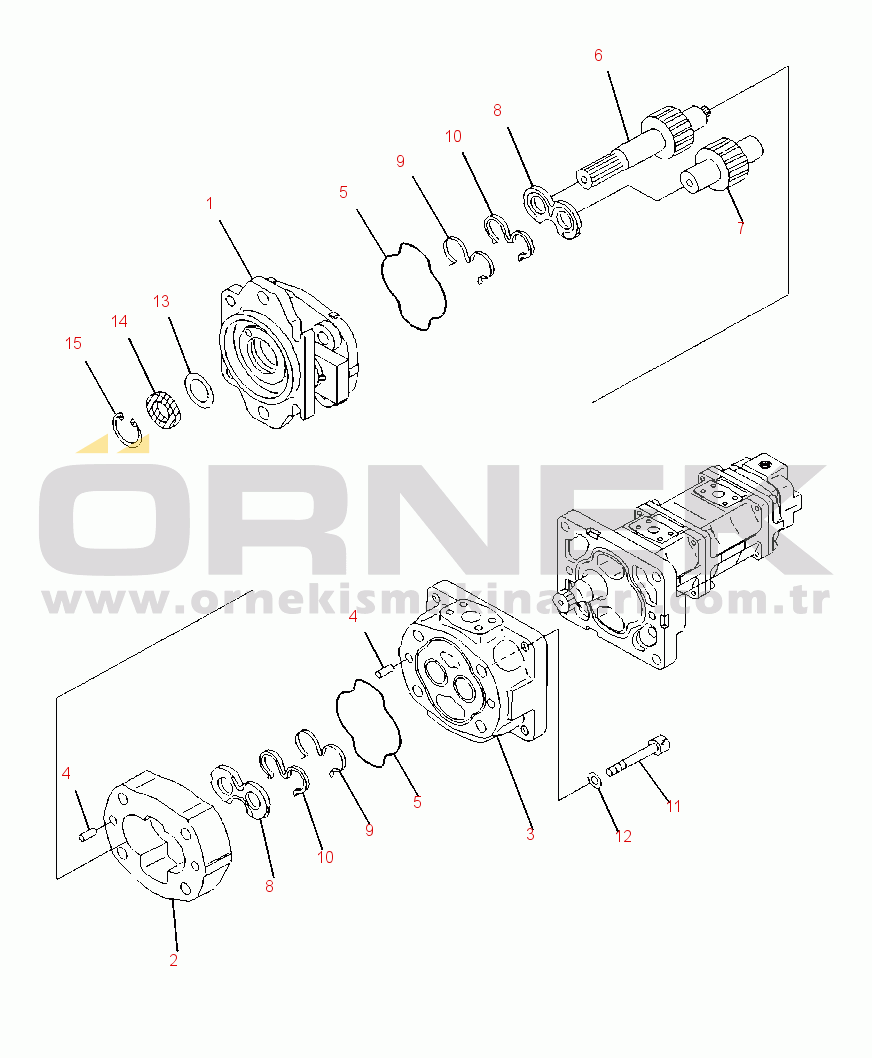 Komatsu WA320-6 S/N A34001-UP H0210-02A0 HYDRAULIC PUMP MAIN PUMP