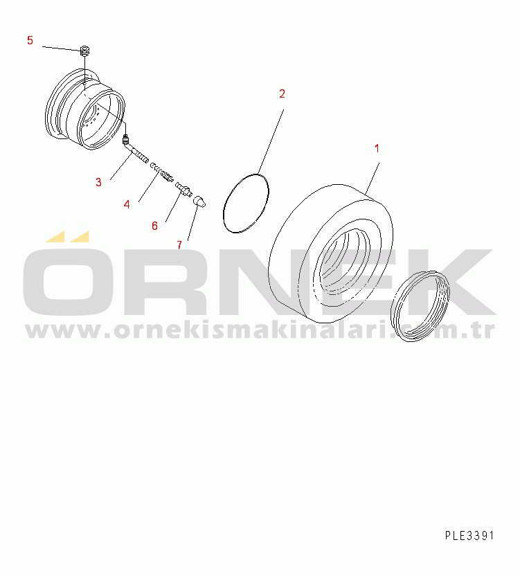 Komatsu WA320-6 S/N 70001-70290 (ECOT 3) TIRE (20.5-25-12PR-L3¤ TUBELESS TIRE)(#70001-)