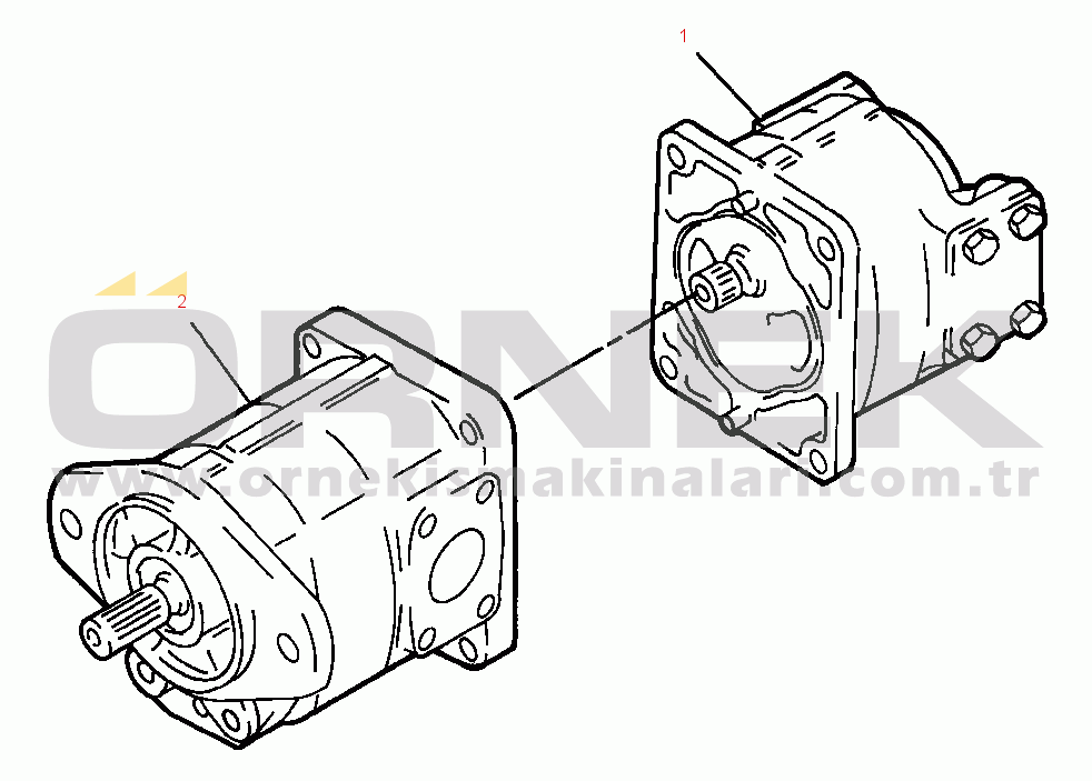 Komatsu WA320-1LC S/N A25001-UP HYDRAULIC PUMP (LIFT, DUMP, AND STEERING)