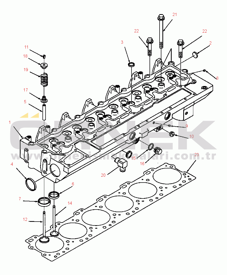 Komatsu WA320-1LC S/N A25001-UP CYLINDER HEAD