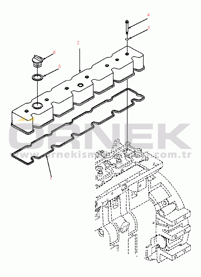 Komatsu WA320-1LC S/N A25001-UP ROCKER LEVER COVER