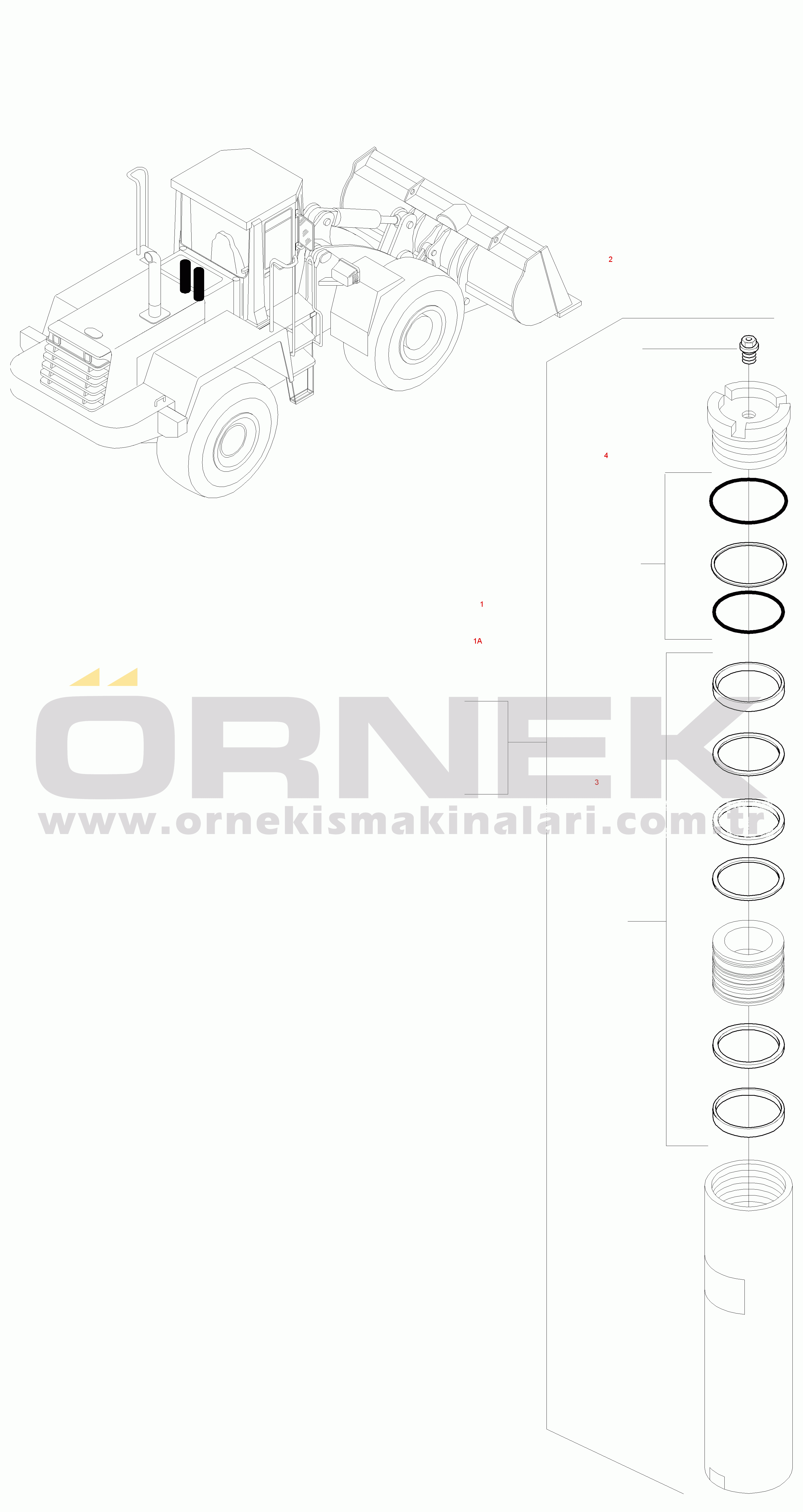 Komatsu WA320-3 active S/N WA320H20561 - UP HAND BRAKE AND OPERATING ASSEMBLY, PRESSURE TANK