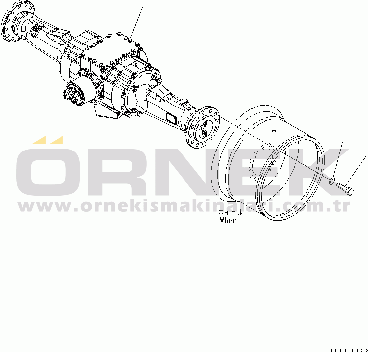 Komatsu WA320PZ-6 S/N 70001-70451 (For EU) REAR AXLE MOUNTING(#70001-)