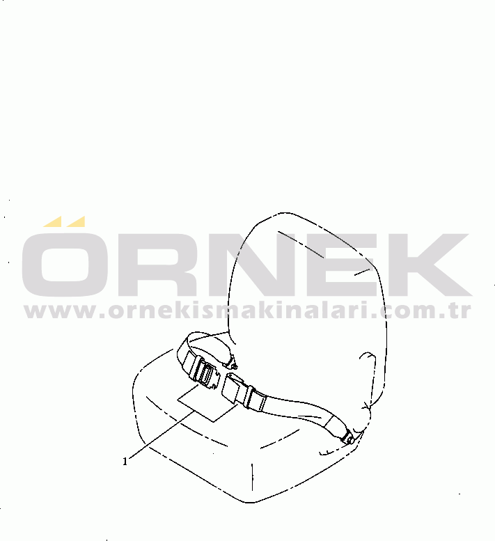 Komatsu WA350-1 S/N 10001-UP (Kuzey Amerika İçin) SEAT BELT (FOR RIGID TYPE)