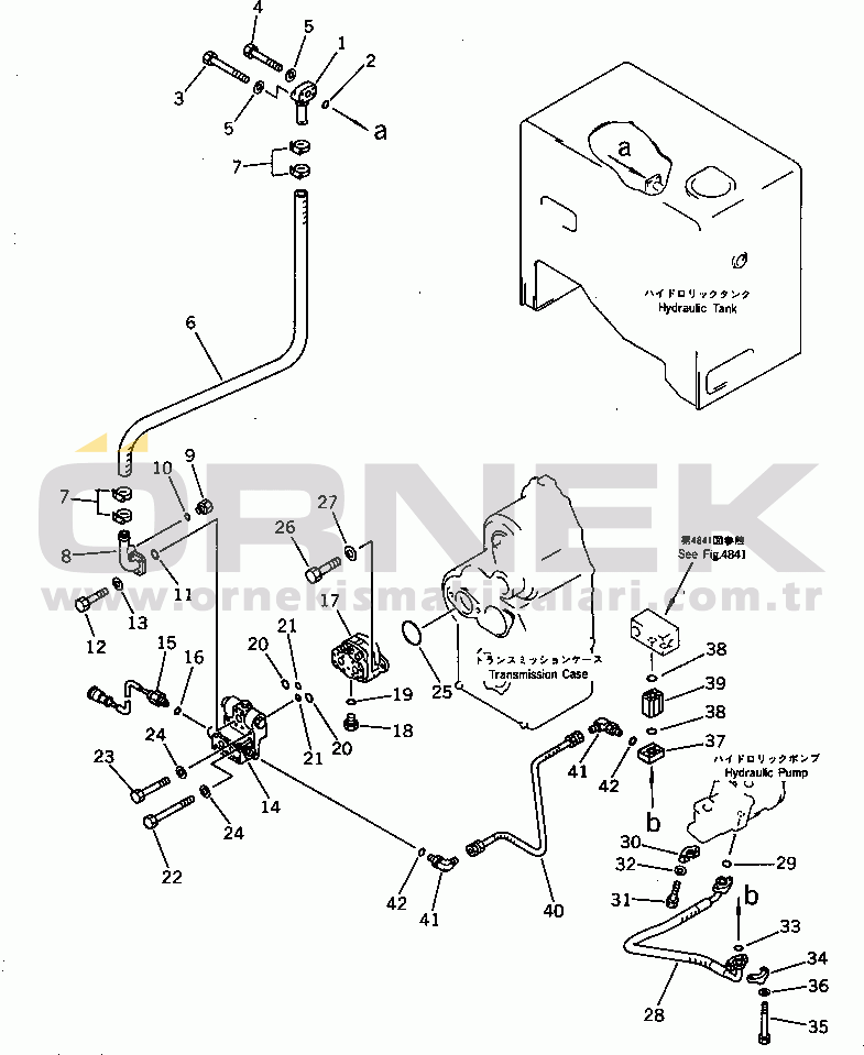 Komatsu WA350-1 S/N 10001-UP (Kuzey Amerika İçin) FRONT WORK LAMP