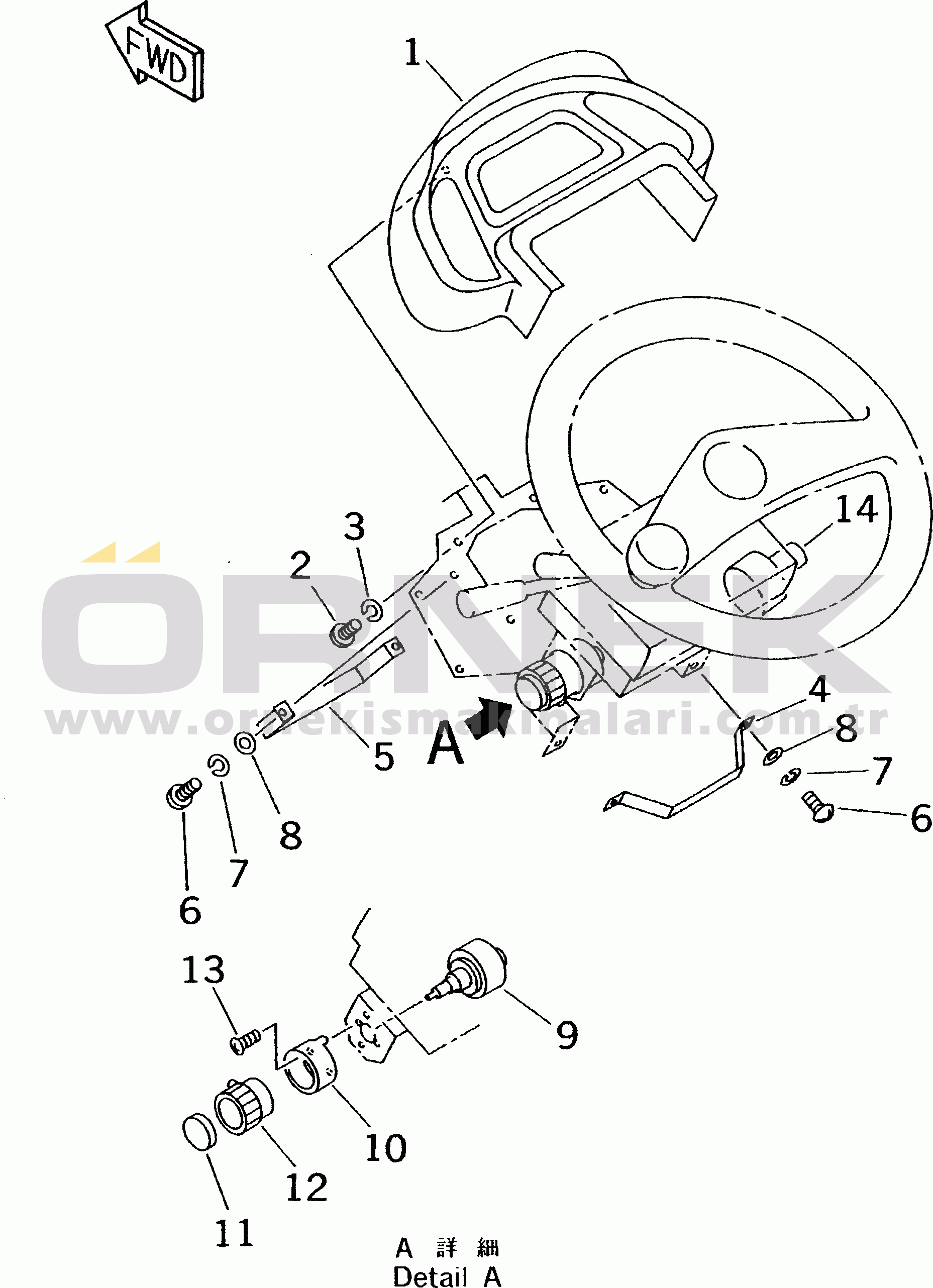 Komatsu WA350-3-X S/N 60001-62999 INSTRUMENT PANEL(#60001-)