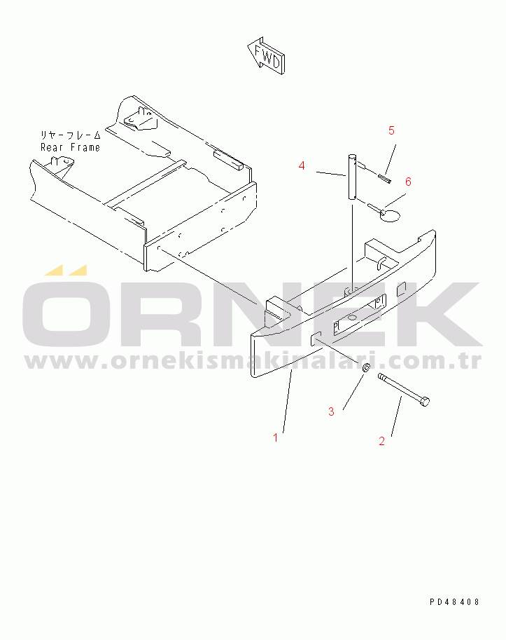Komatsu WA350-3-X S/N 60001-62999 COUNTER WEIGHT(#60001-)