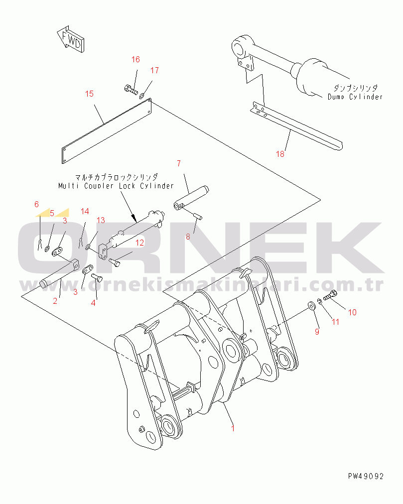 Komatsu WA350-3-X S/N 60001-62999 MULTI COUPLER (HYDRAULIC TYPE) (1/2) (MULTI COUPLER)(#60001-)