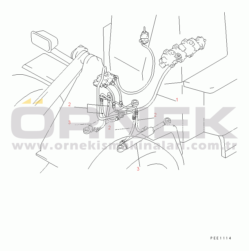 Komatsu WA350-3-X S/N 60001-62999 PERIODICAL REPLACEMENT CRITICAL PARTS (2/3) (STEERING HOSE)