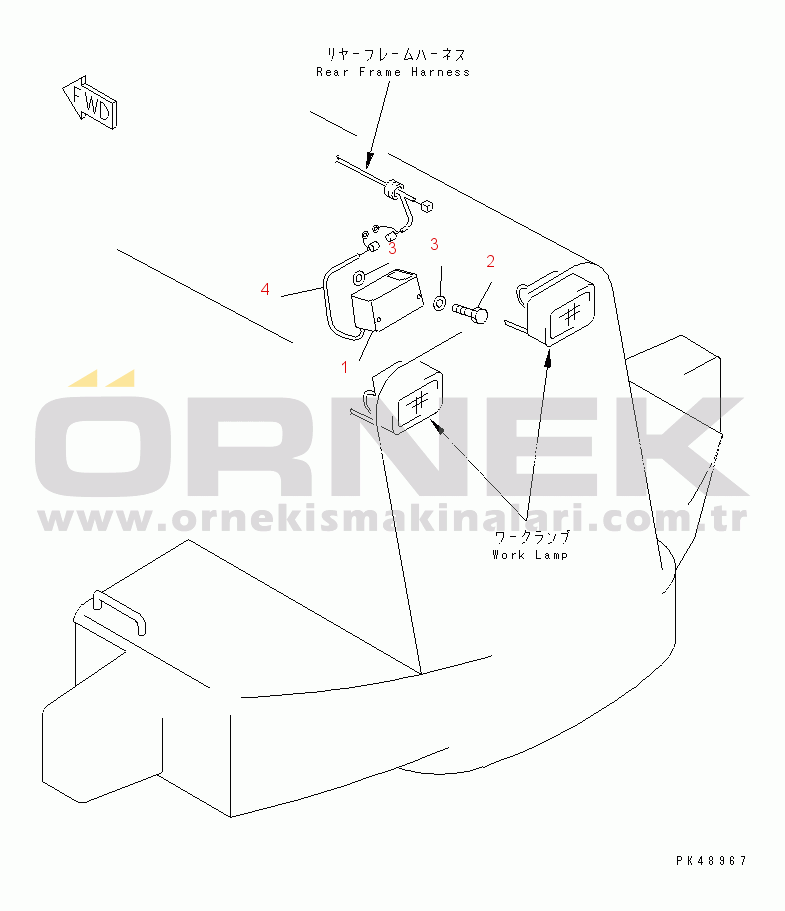 Komatsu WA350-3A S/N 53001-UP HOOD (BACK-UP BUZZER)