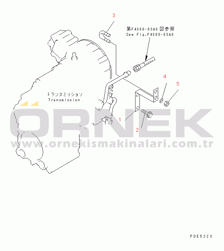 Komatsu WA350-3A-SN S/N 53001-UP ENGINE PARTS (OIL COOLER PIPING MOUNTING PARTS)