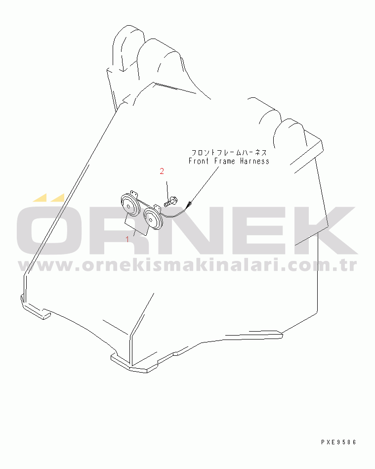 Komatsu WA350-3A-SN S/N 53001-UP HORN(#54001-)