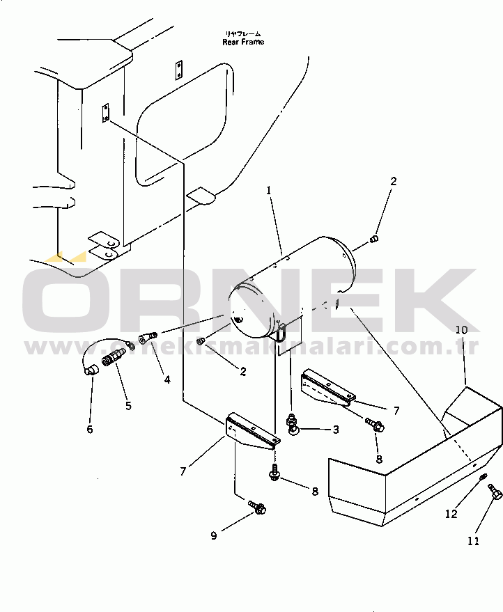 Komatsu WA380-1 S/N 10001-UP AIR PIPING (DRY TANK)(#20001-)