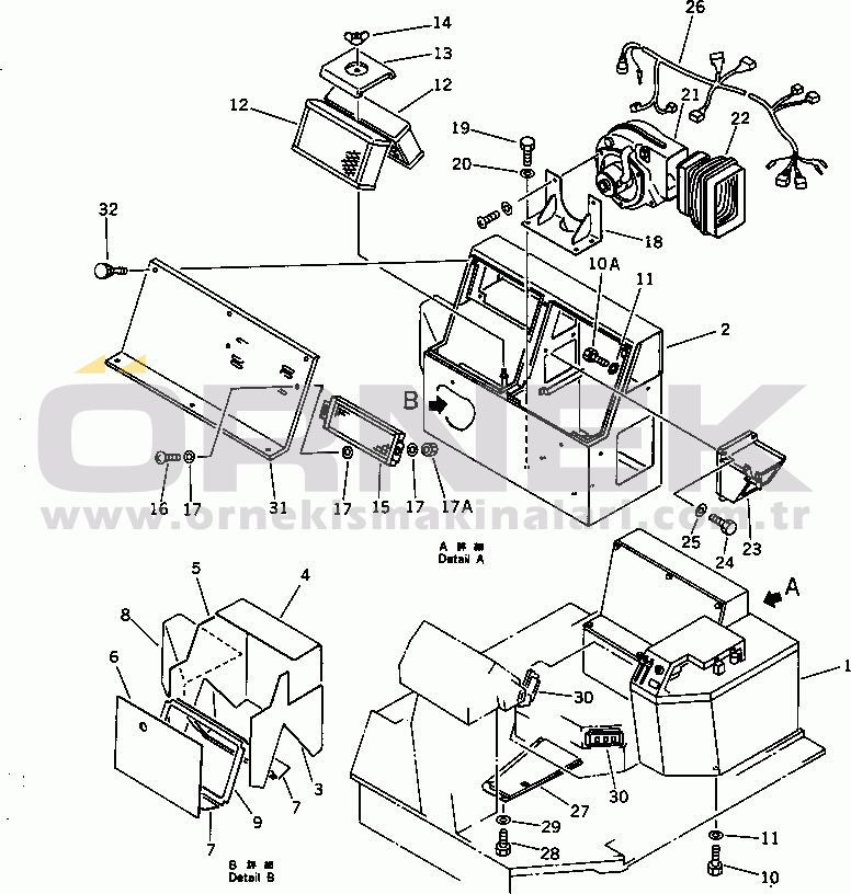 Komatsu WA380-1 S/N 10001-UP AIR CONDITIONER PIPING (DENSO) (2/5)(#10001-19999)