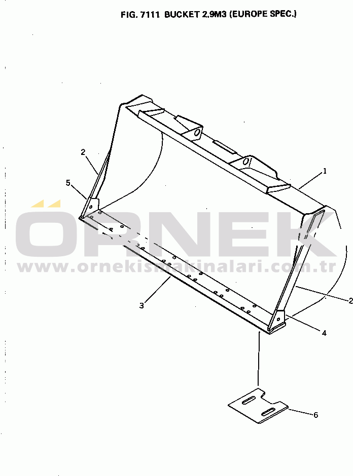 Komatsu WA380-1 S/N 10001-UP BUCKET 2.9M3 (EUROPE SPEC.)