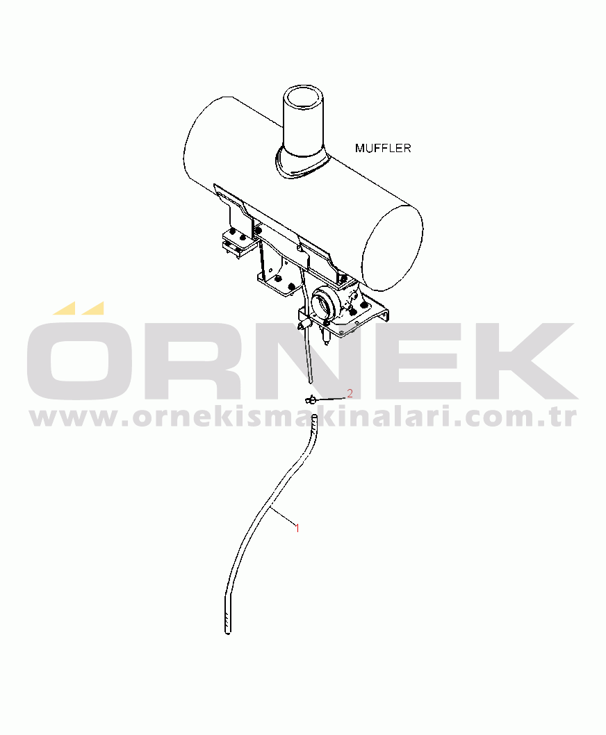 Komatsu WA380-6 S/N A53001-UP B0110-05A0 EXHAUST MUFFLER PIPING