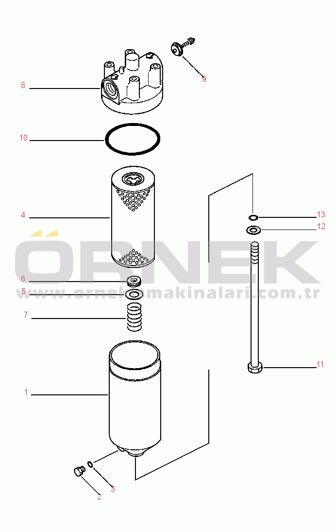 Komatsu WA380-3L S/N A50001-UP TRANSMISSION OIL FILTER