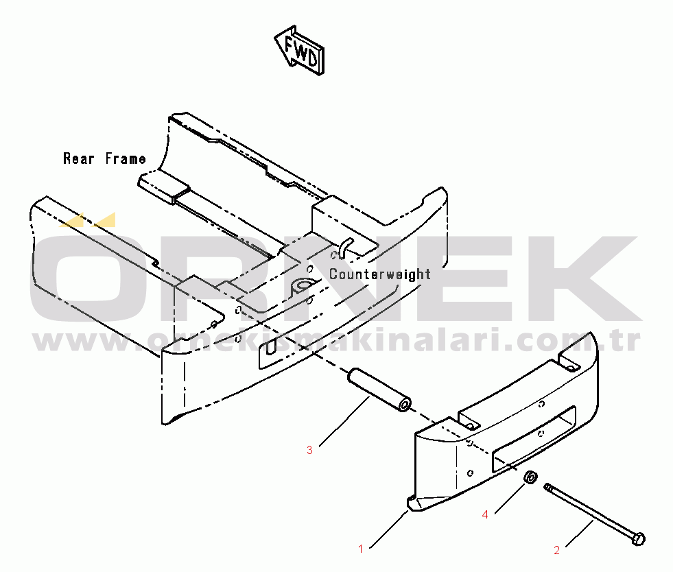 Komatsu WA380-3L S/N A50001-UP COUNTERWEIGHT (ADDITIONAL)