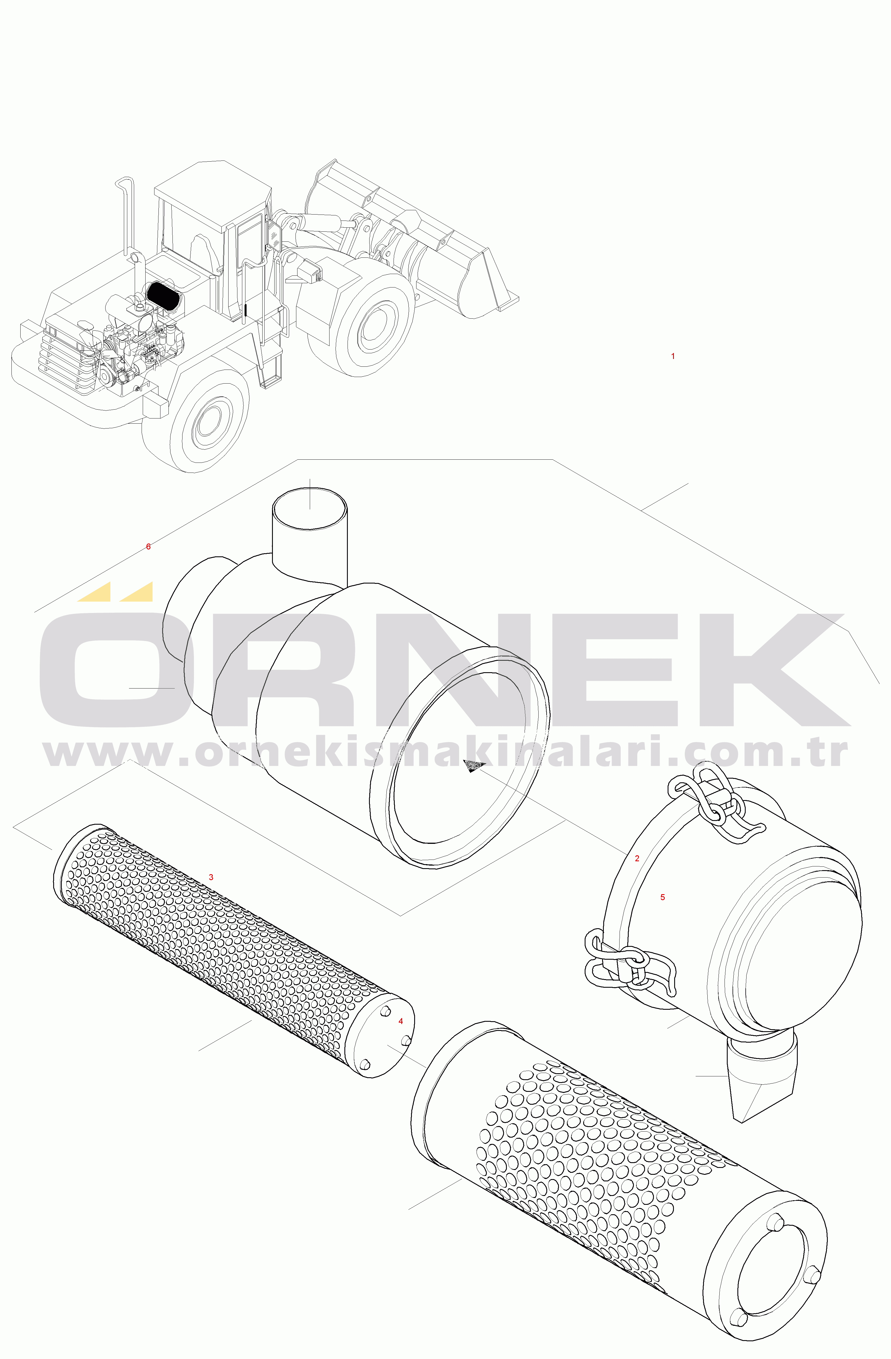 Komatsu WA380-3 active S/N WA380H20501 - UP AIR CLEANER