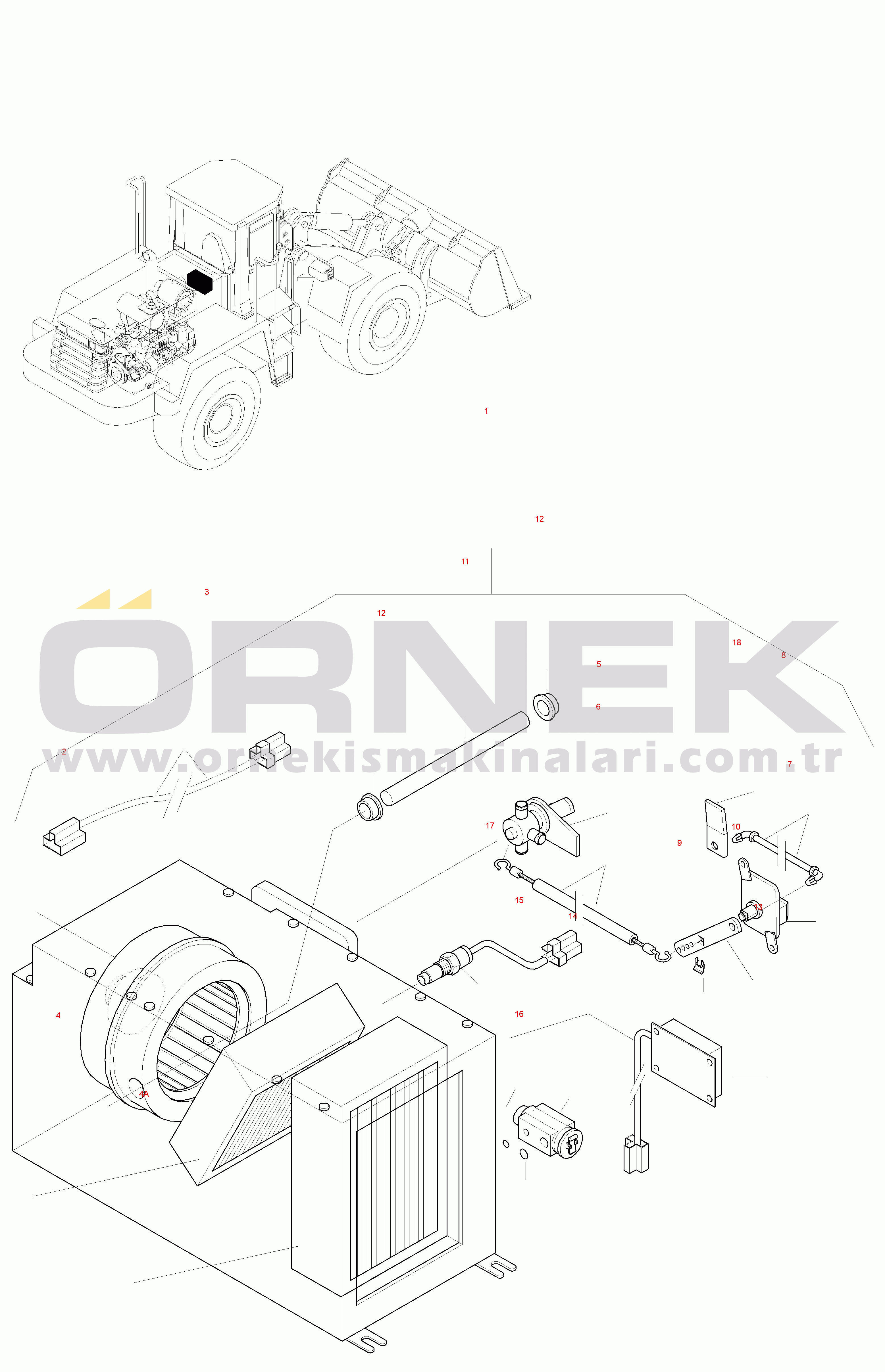 Komatsu WA380-3 active S/N WA380H20501 - UP AIR CONDITIONER
