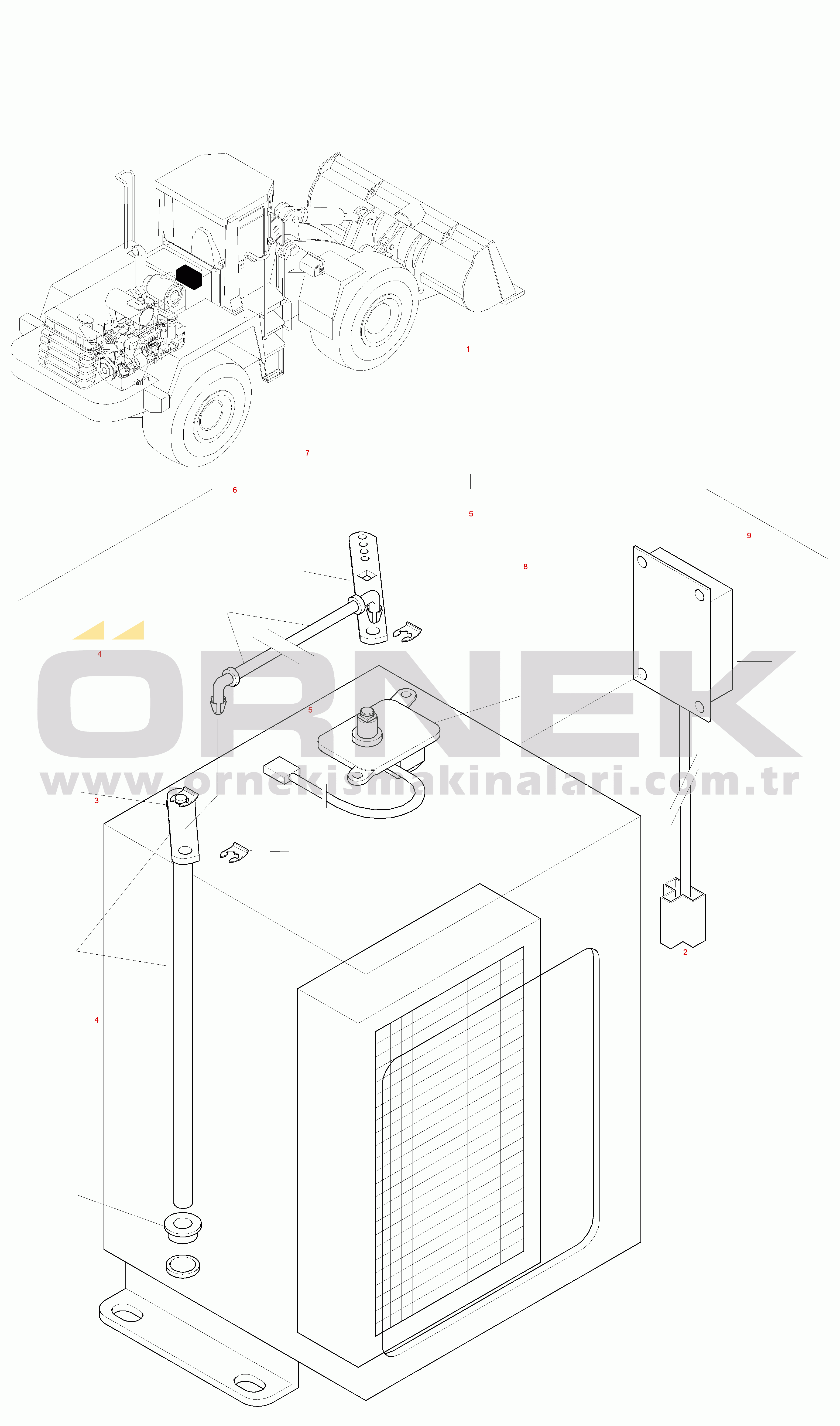 Komatsu WA380-3 active S/N WA380H20501 - UP AIR CONDITIONER, VENTILATION