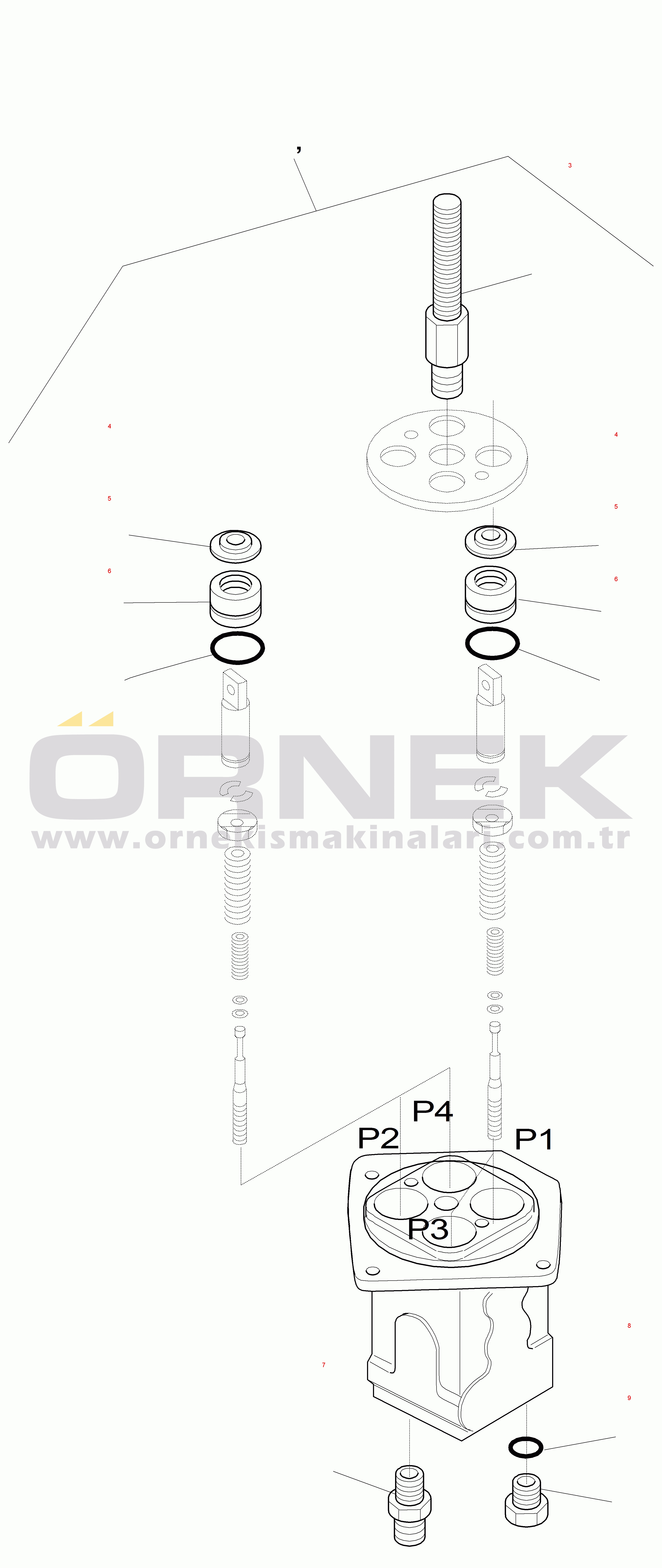 Komatsu WA380-3 active S/N WA380H20501 - UP REMOTE CONTROL VALVE