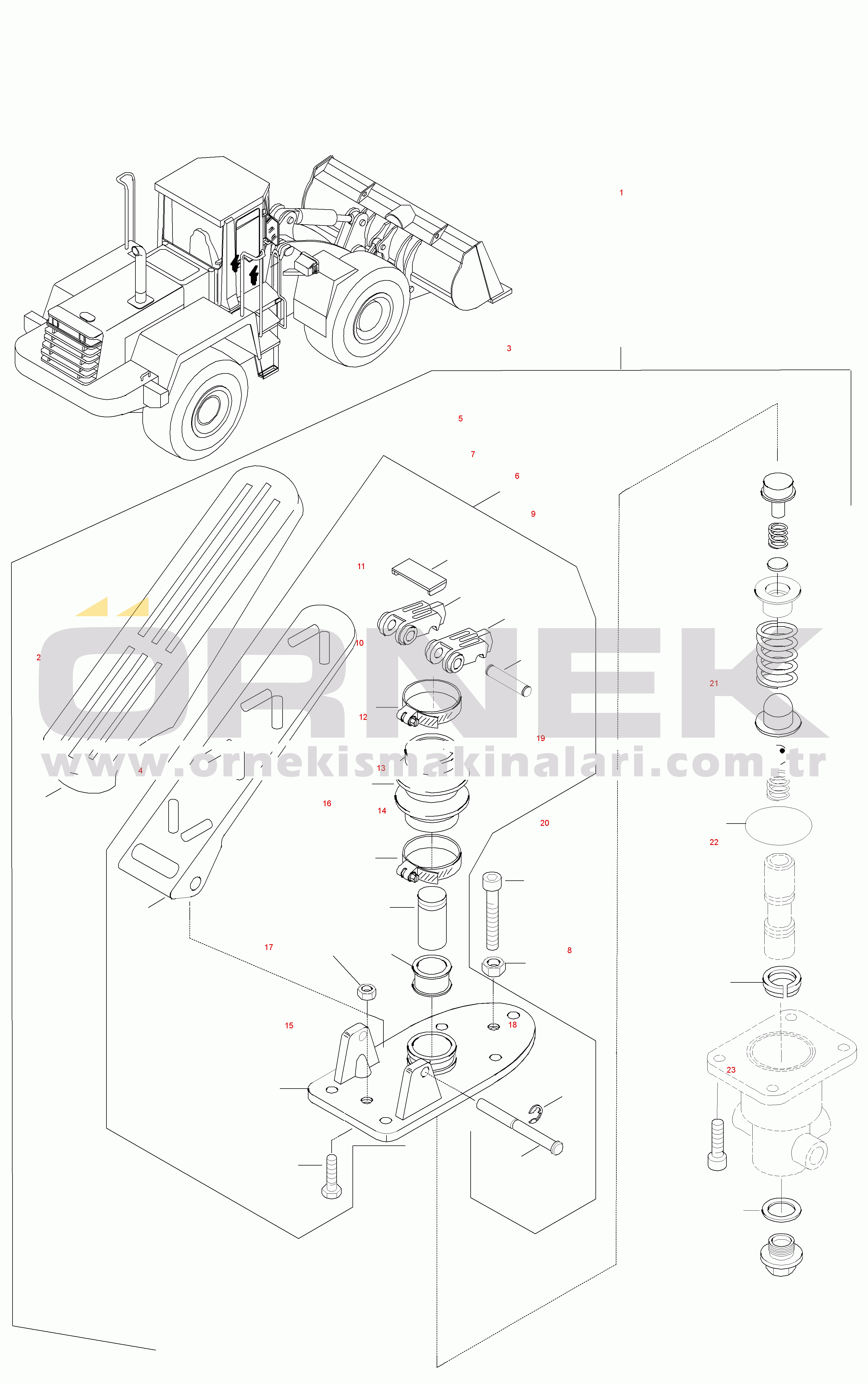 Komatsu WA380-3 active S/N WA380H20501 - UP BRAKE VALVE