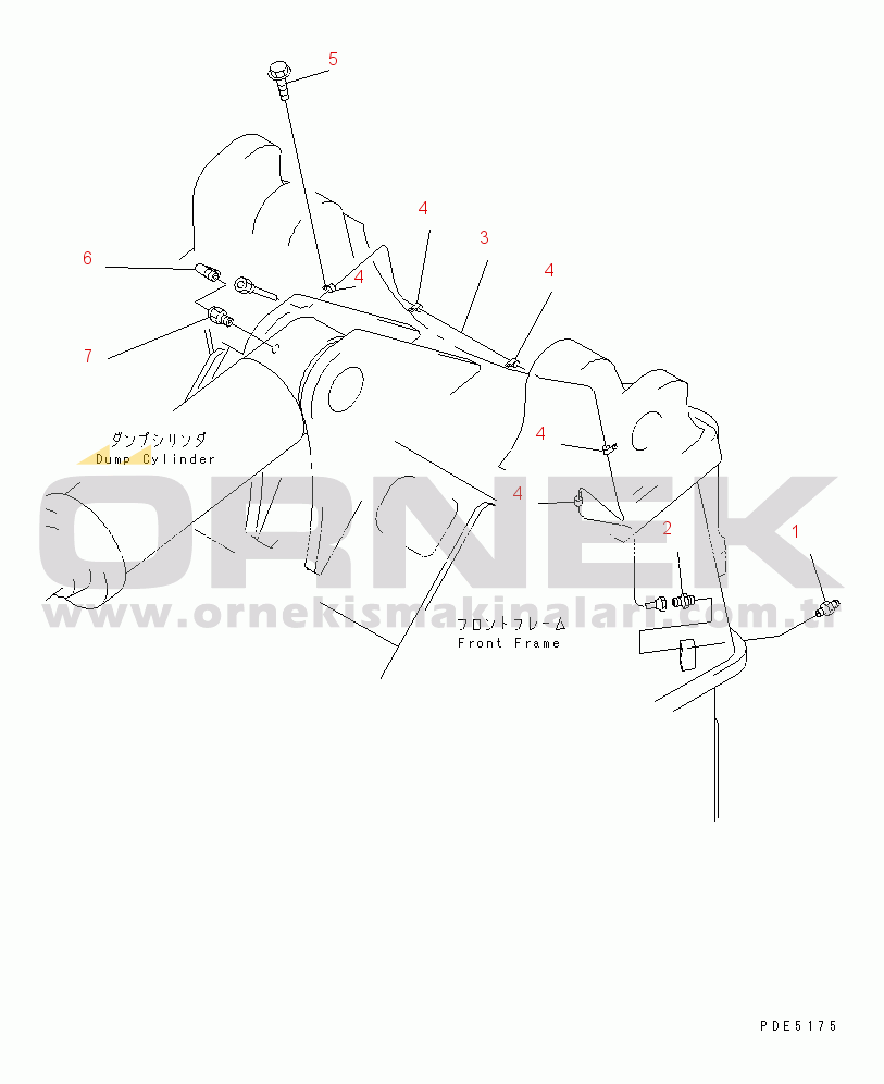Komatsu WA400-3A-SN S/N 53001-UP REMOTE GREASE (WORK EQUIPMENT)