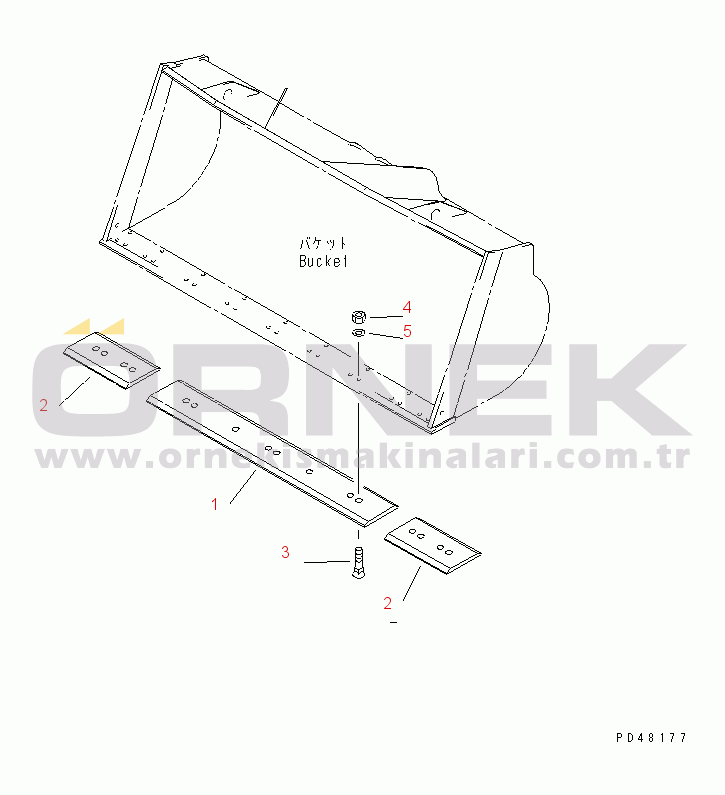 Komatsu WA400-3A-SN S/N 53001-UP BOLT ON CUTTING EDGE(#53001-53999)