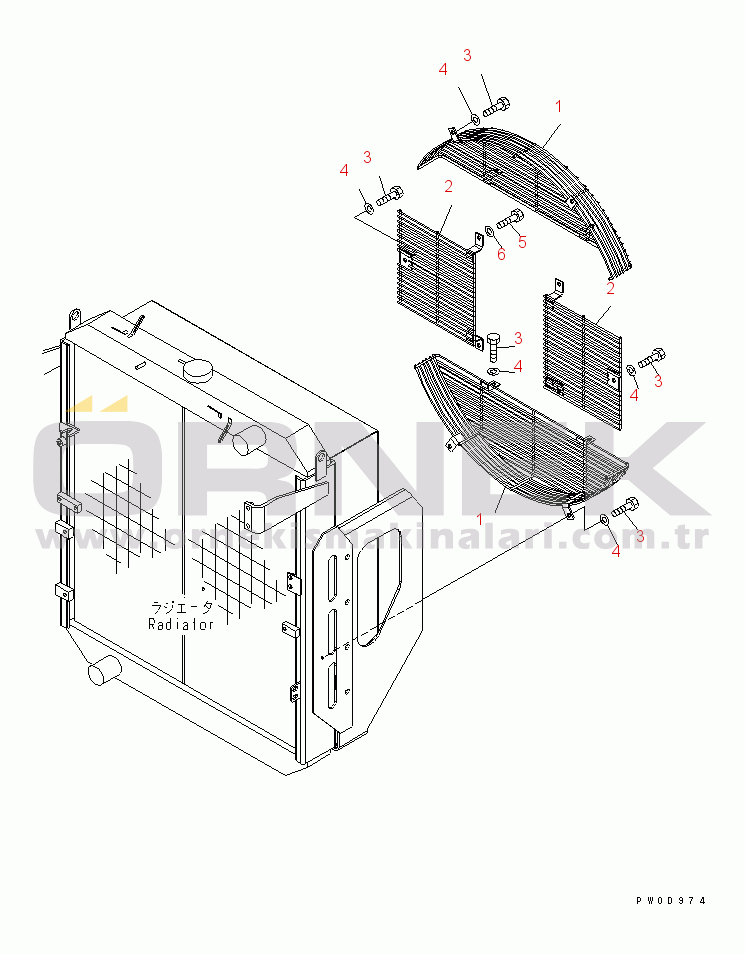Komatsu WA400-5 S/N 70001-UP FAN GUARD