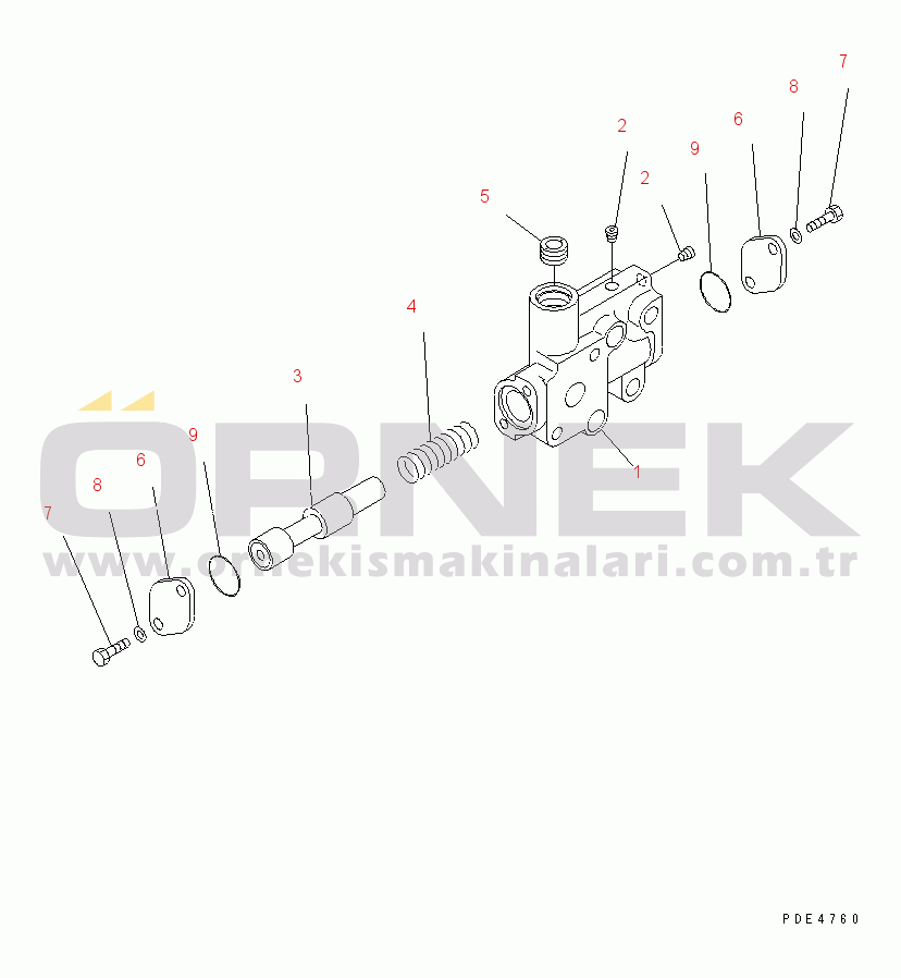 Komatsu WA400-5 S/N 70001-UP TRANSMISSION FLOW CONTROL VALVE