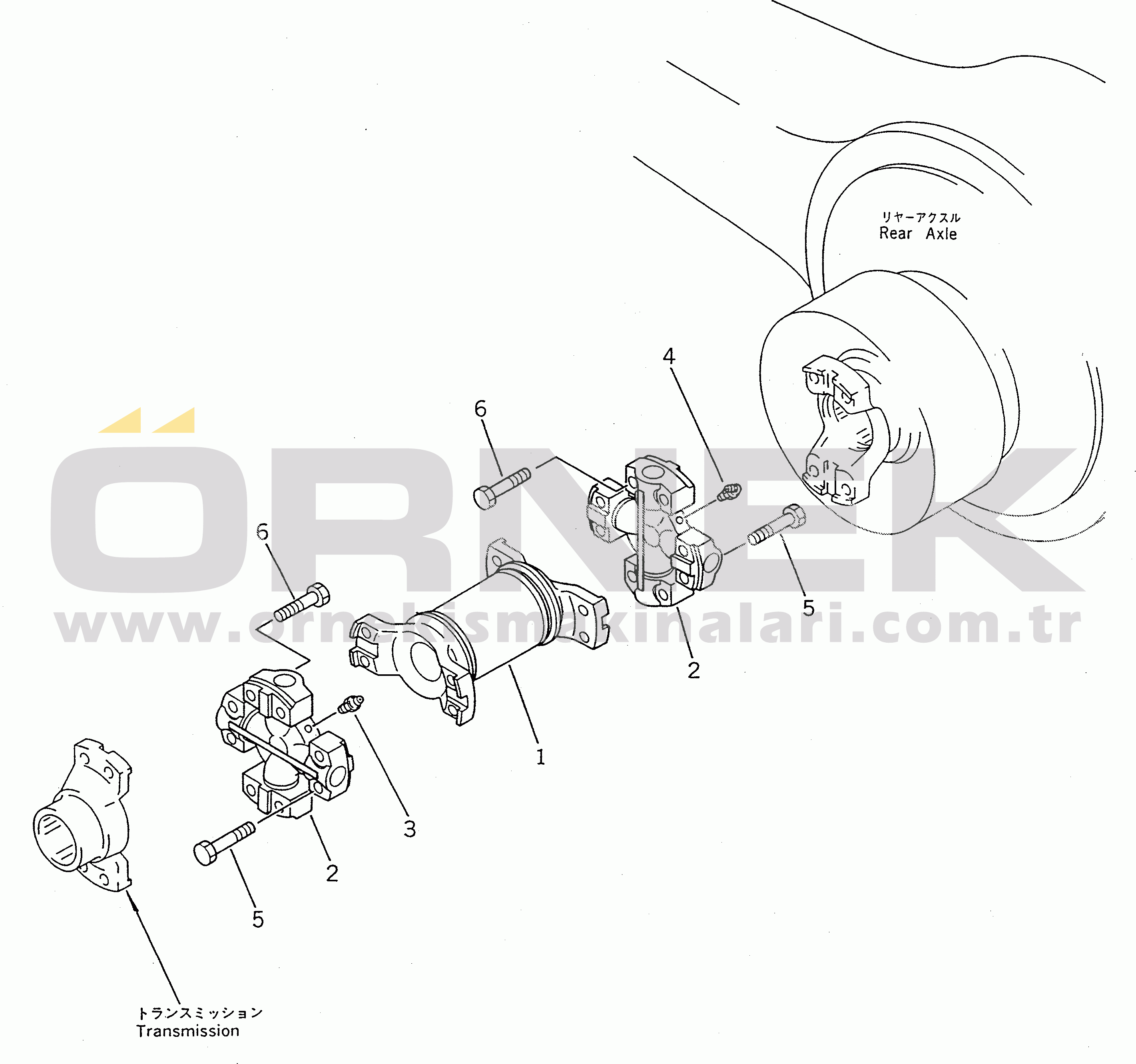 Komatsu WA420-1 S/N 10001-UP DRIVE SHAFT (REAR)