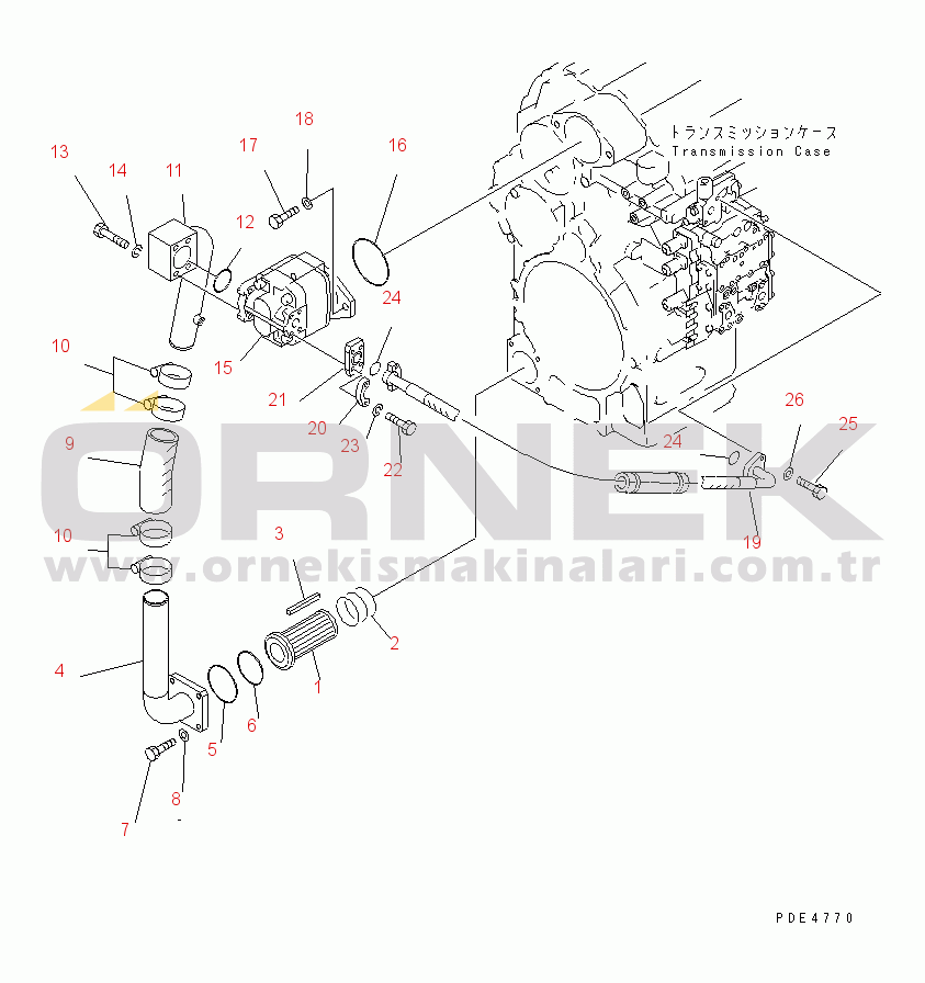 Komatsu WA420-3CS S/N R50001-UP (For Turkey) TRANSMISSION (TRANSMISSION PIPING) (1/2)