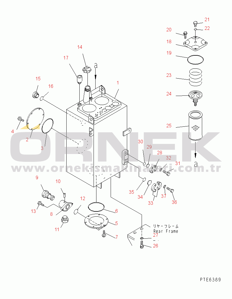 Komatsu WA420-3CS S/N R50001-UP (For Turkey) HYDRAULIC TANK