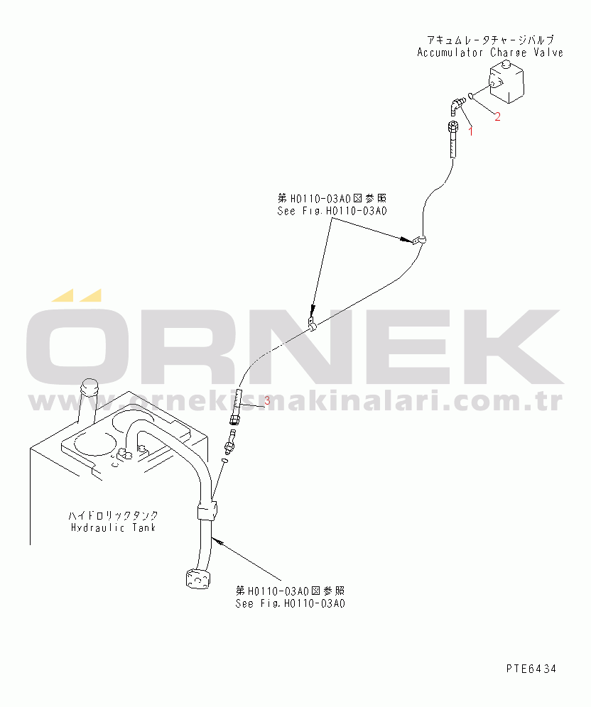 Komatsu WA420-3CS S/N R50001-UP (For Turkey) BULKHEAD (DRAIN LINE)