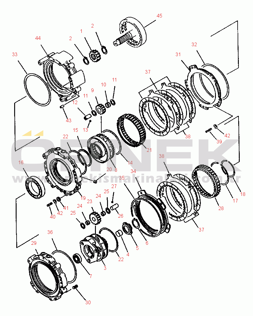 Komatsu WA420-1LC S/N A25001-UP FIG NO. 2512 TRANSMISSION FORWARD AND FOURTH GEAR CLUTCH