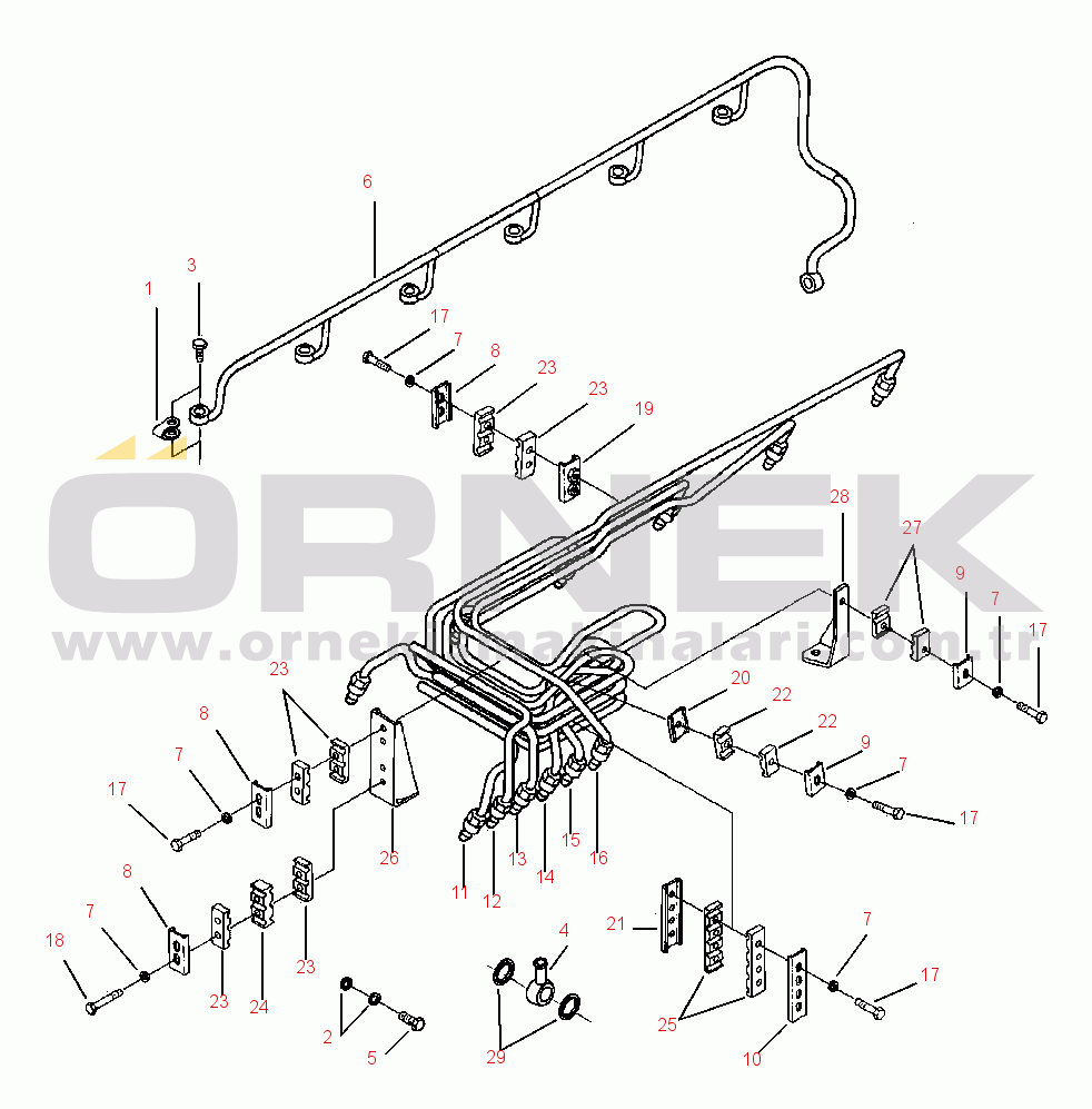 Komatsu WA420-1LC S/N A25001-UP FUEL PLUMBING