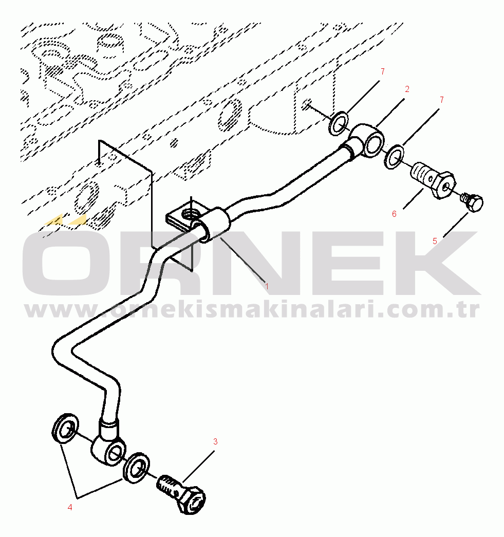 Komatsu WA420-1LC S/N A25001-UP FUEL INLET TUBE