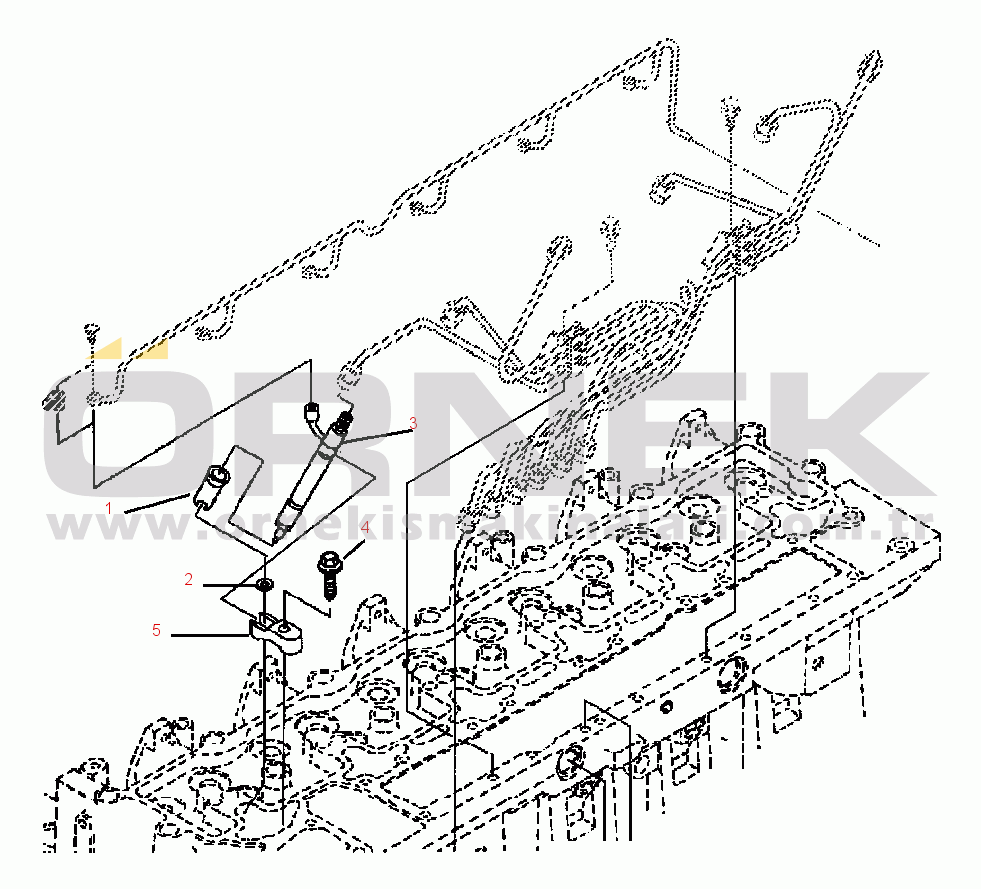 Komatsu WA420-1LC S/N A25001-UP FUEL INJECTOR MOUNTING