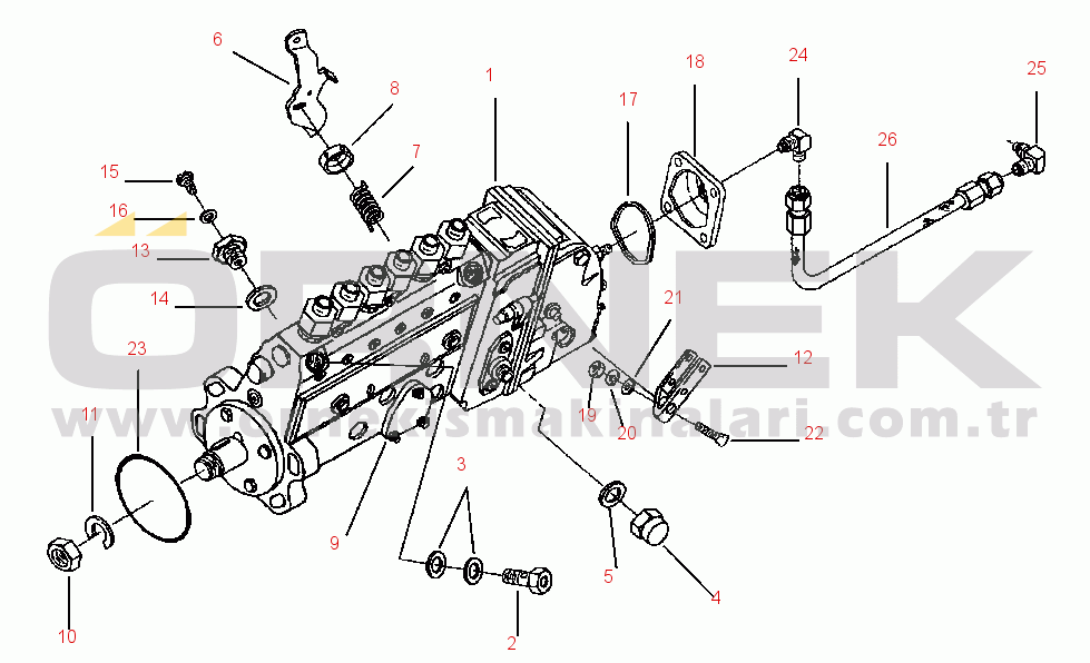 Komatsu WA420-1LC S/N A25001-UP FUEL PUMP WITH RACK LIMITER