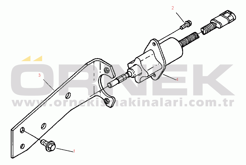 Komatsu WA420-1LC S/N A25001-UP FUEL SHUTOFF SOLENOID OPEN BRACKET
