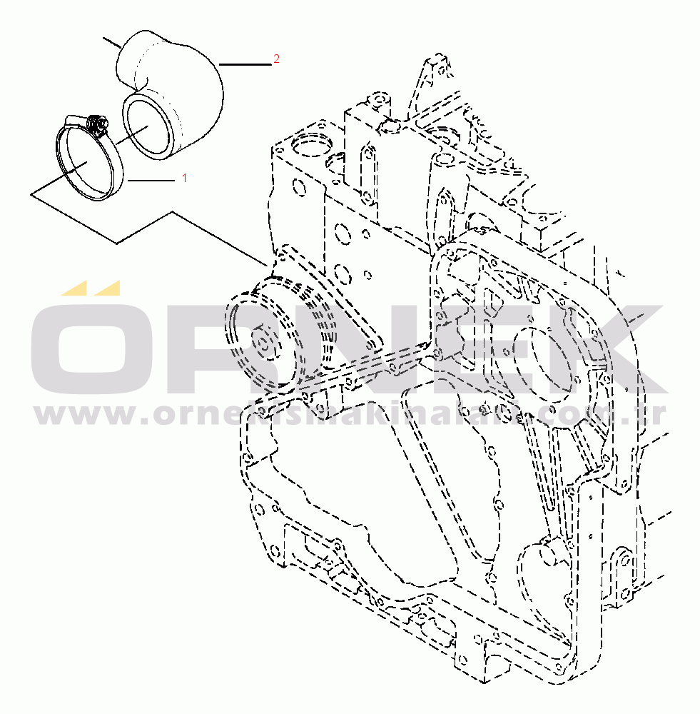 Komatsu WA420-1LC S/N A25001-UP WATER INLET CONNECTION