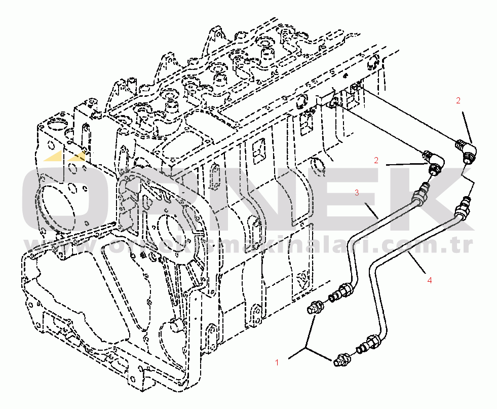 Komatsu WA420-1LC S/N A25001-UP AIR COMPRESSOR COOLANT PLUMBING