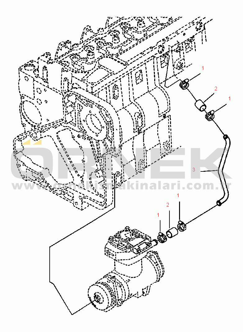 Komatsu WA420-1LC S/N A25001-UP AIR COMPRESSOR AIR INLET WITHOUT COUPLING