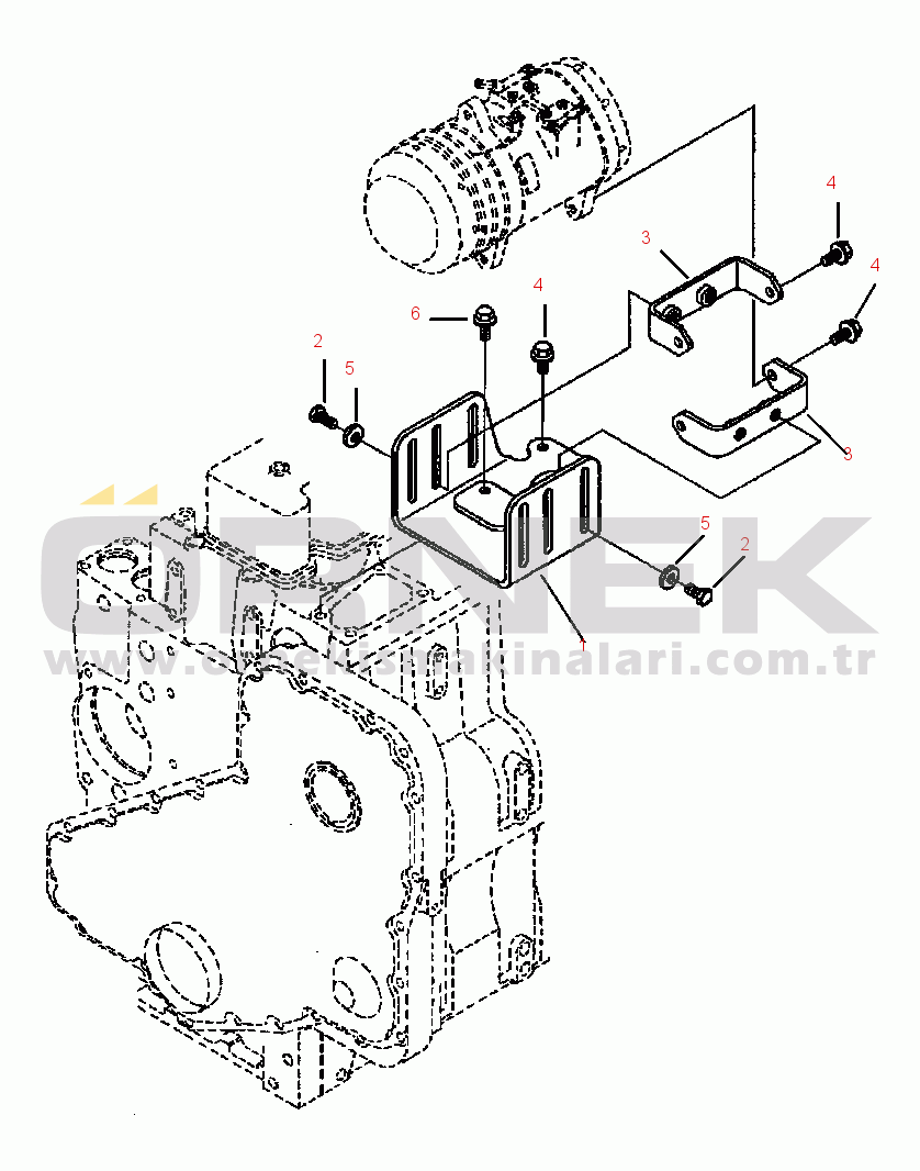 Komatsu WA420-1LC S/N A25001-UP FREON COMPRESSOR MOUNTING
