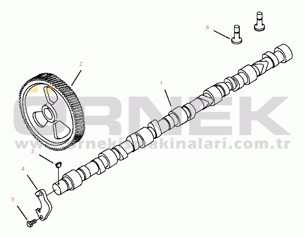 Komatsu WA420-3L S/N A30001-UP FIG. A2203-A3A3 CAMSHAFT
